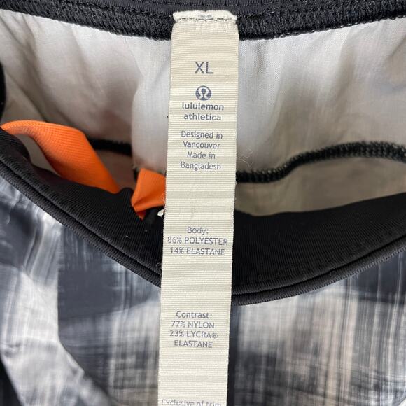 Lululemon Men's Repitition Shorts Tie Waist Father Plaid Black/White  Size XL - Picture 4 of 8